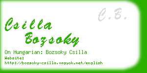 csilla bozsoky business card